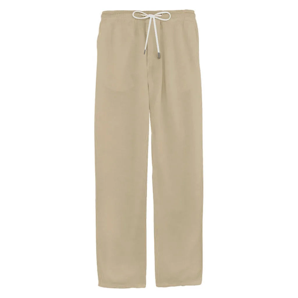 Starboy Studios™ lightweight white linen trousers