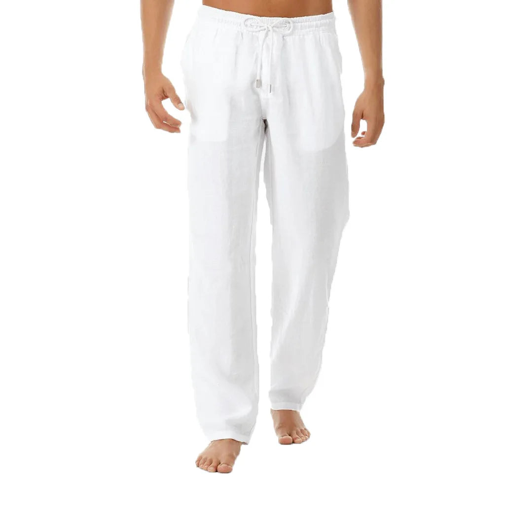 Starboy Studios™ lightweight white linen trousers