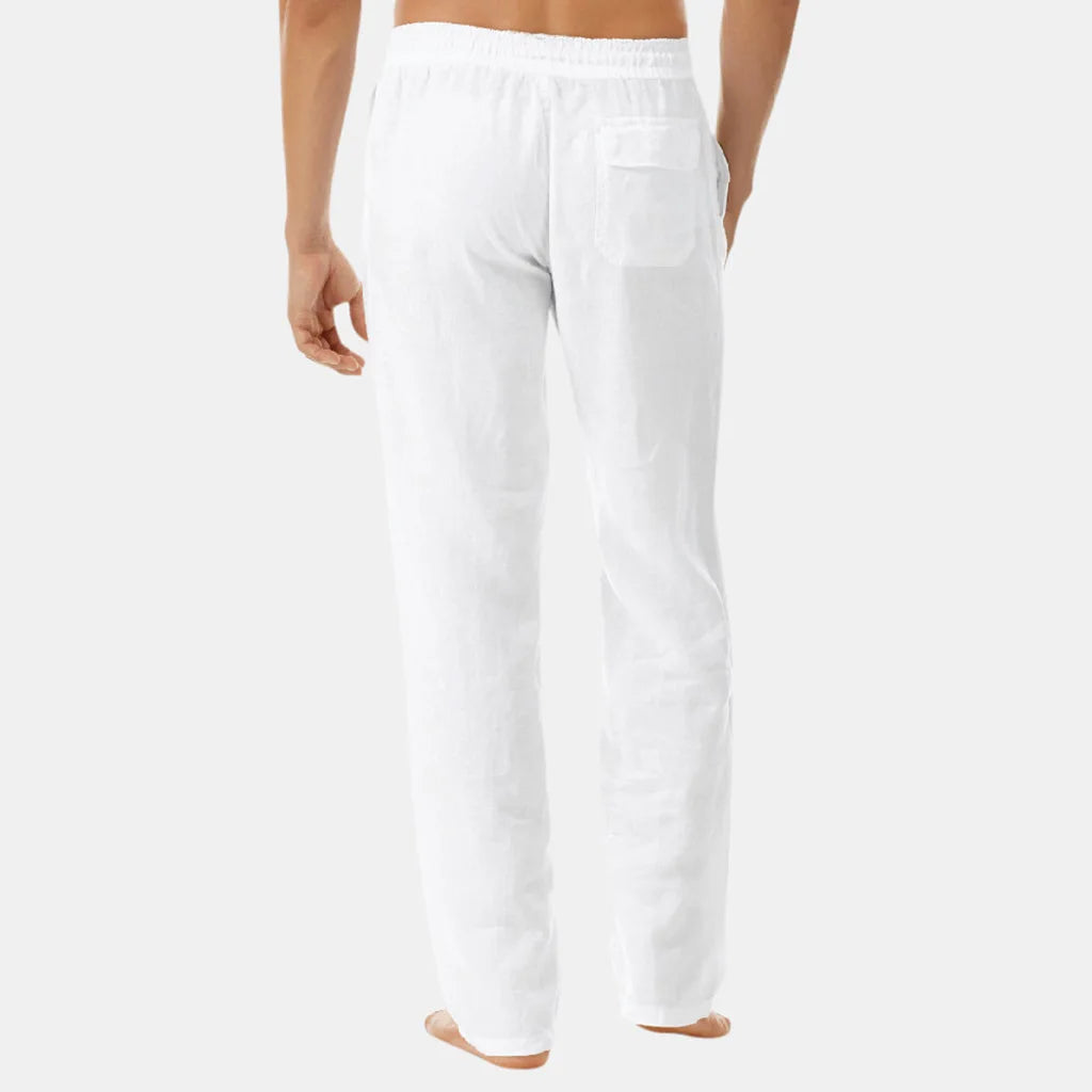 Starboy Studios™ lightweight white linen trousers